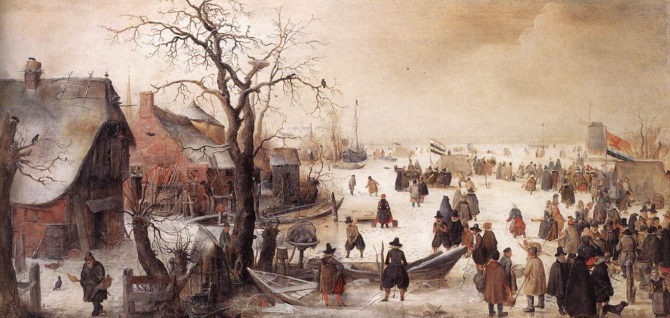 Winter Scene on a Canal  ggg